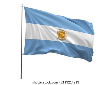 Bandera argentina Ilustración 3d