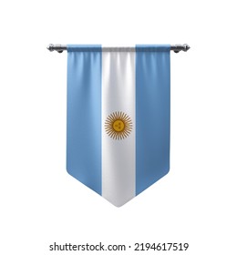 Ilustración 3d la bandera