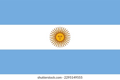 Ilustración la bandera argentina