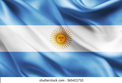 Argentina Flag Of Silk 