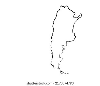 Argentina Handdrawn Map Lllustration Stock Illustration 2173574793 ...