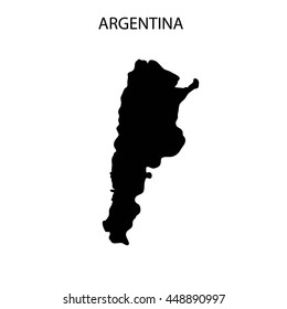 Argentina Map Silhouette Stock Illustration 448890997 | Shutterstock