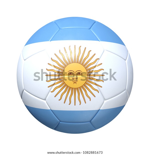 Argentinean Argentina Soccer Ball National Flag Stock Illustration ...