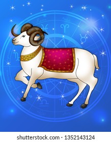 Aries - Vedic symbol of the zodiac sign Aries