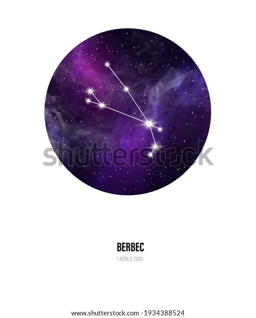Aries zodiac sign\
constellation star map\
sky