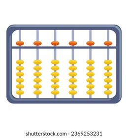 Arithmetic abacus icon. Cartoon of arithmetic abacus icon for web design isolated on white background