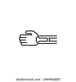 Arm, Bone, Break Icon. Simple Thin Line, Outline Illustration Of Bone Injury Icons For UI And UX, Website Or Mobile Application