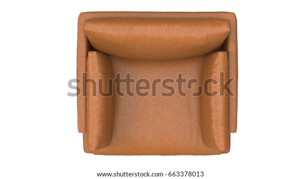 肘掛け椅子の上面図 内部床平面図の3dレンダリングアイコン コンセプトモデル のイラスト素材