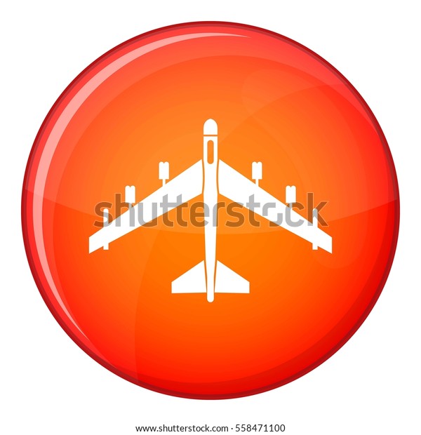 Armed Fighter Jet Icon Red Circle Stock Illustration 558471100