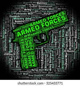 Armed Forces Meaning Fighting Machine And Word