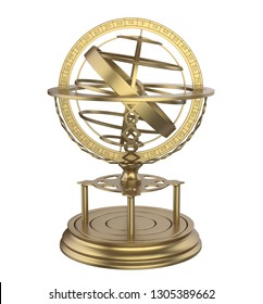 Armillary Sphere Isolated. 3D rendering