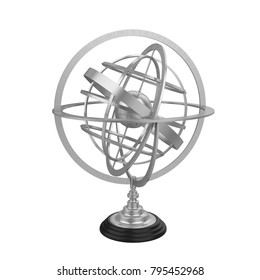Armillary Sphere Isolated. 3D rendering