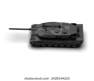 Armored tank building isolated on background. 3d rendering - illustration