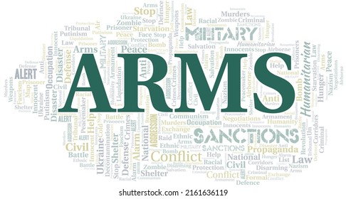 Arms word cloud.  made with text only.