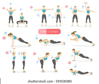 dumbbell workout illustration Images, Photos | Shutterstock