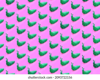 Army Of  Crawling Colored Slugs, 3d Illustration