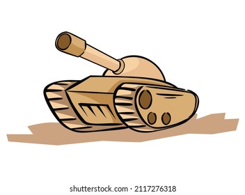 Army Tank Cartoon Illustration Design