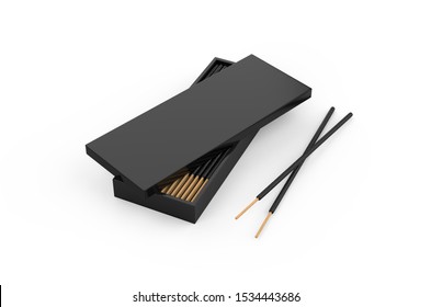 Aroma Incense Sticks Package, Box Mock Up Template On Isolated White Background, 3d Illustration