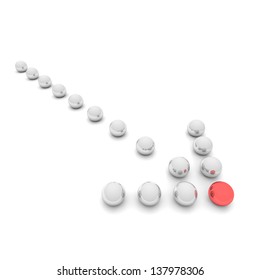Arrow of balls