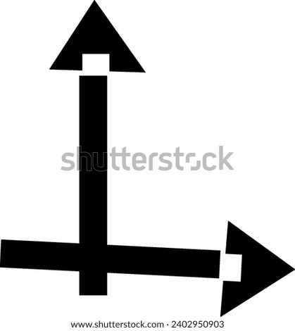 arrow  black triangle long vector