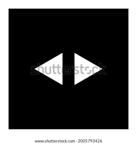 
Arrow button left and right black Icon. Simple two arrows symbol.