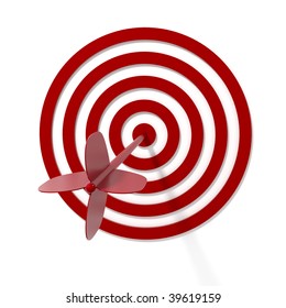 arrow in the center of the target