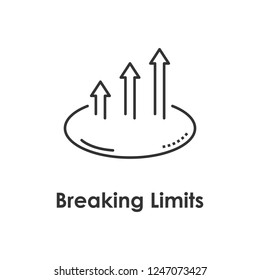 Arrow, Circle, Breaking Limits Icon