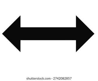 Arrow to connect two side or things, the colour is black in the white background.