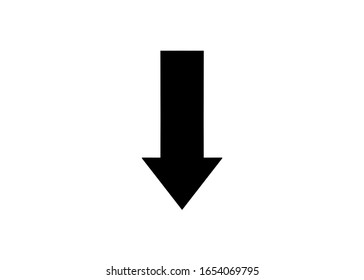 Arrow Down Icon On White Background