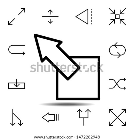 arrow, full screen icon. Simple thin line, outline illustration element of Arrow icons set for UI and UX, website or mobile application
