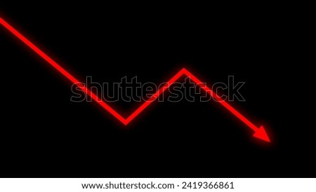 Arrow with glowing effect in black background 4k