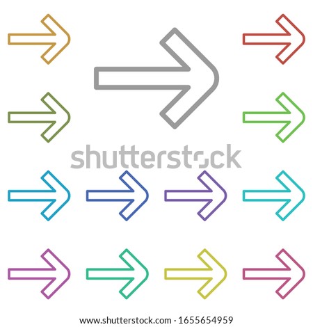 arrow icon. Simple thin line, outline element of Arrow icons set for UI and UX, website or mobile application on white background on white background