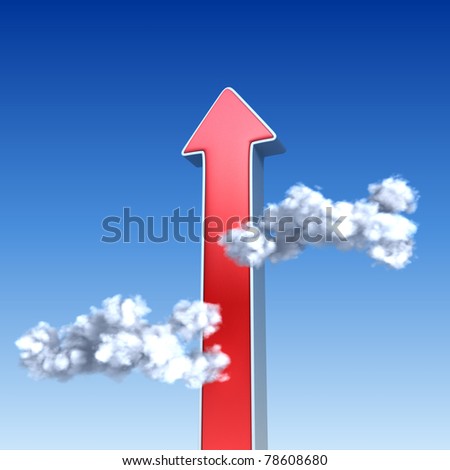 Arrow Moving Upward