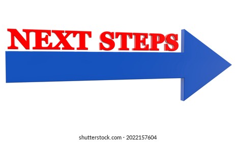 Arrow with next step concept.3d illustration