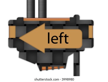 arrow sign pointing to the left