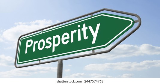 Arrow Signpost - 3d rendering - Prosperity