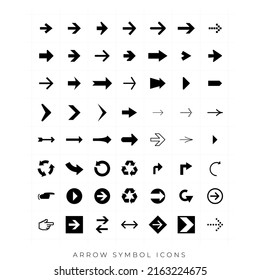 Arrow symbol icons design and logo art - Shutterstock ID 2163224675