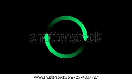 Arrow Vector Icon Loop in circle Good for Business or Social Icon. Exchange Recycling Flat Icon Isolated	