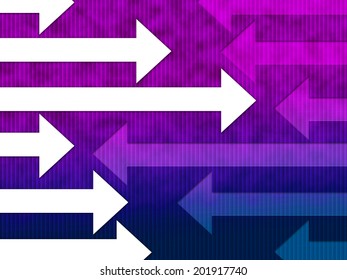Arrows Background Showing Left Right And Direction 