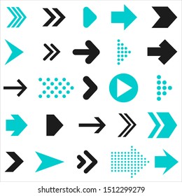 Vector Illustration Plain Arrow Icons Eps10 Stock Vector (royalty Free 