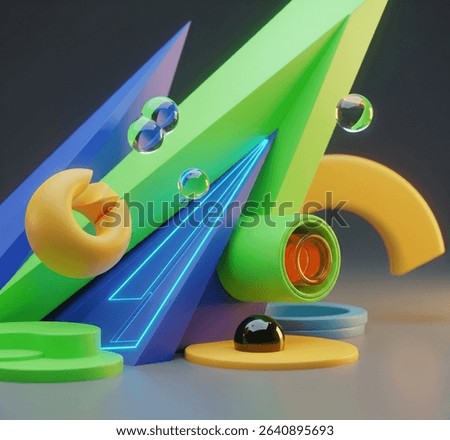 Art 3D background design element