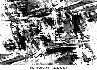 Art Abstract Black And White Pattern Background In The Style Of Old Grunge Graphics