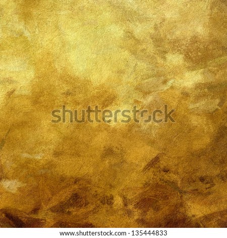 art abstract painted textured monochrome background in old gold and brown colors