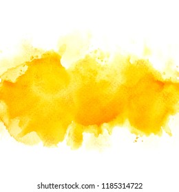 Brush Yellow Watercolorcolor Shades Space Image Stock Illustration ...