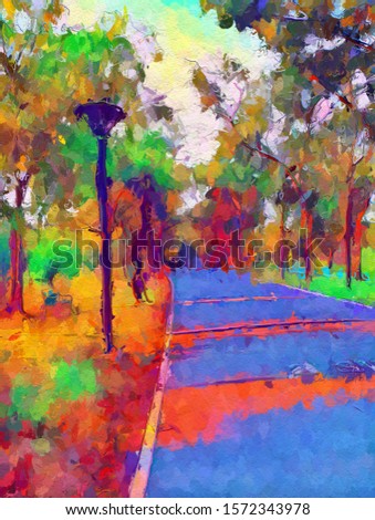 Art color of walkway background