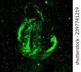 Art: Cygnus Loop Nebula. Elements of this image are furnished by NASA.