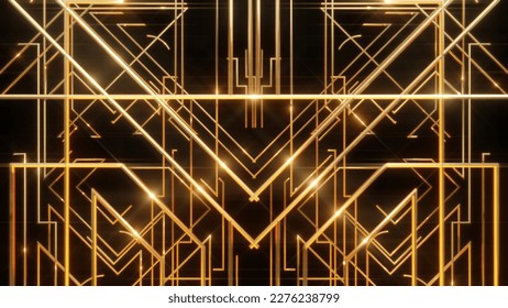 Art Deco Background 3D Rendering