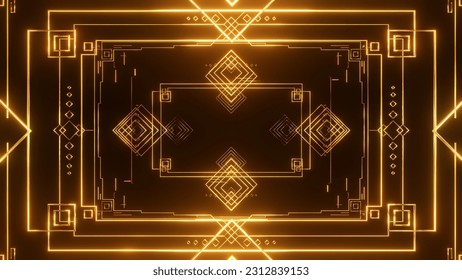 Art Deco Background 3D Rendering
