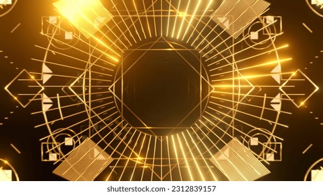 Art Deco Background 3D Rendering