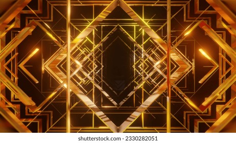 Art Deco Background 3D Rendering